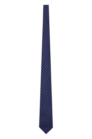 Logo-jacquard silk tie-1